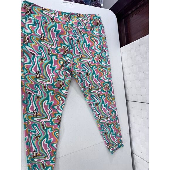 "DISNEY" Leggings Chip & Dale Swirl Multicolor SZ 1X Workout Gym Exercise Yoga - Picture 12 of 12